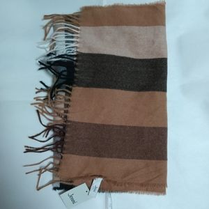 Jenni Striped Oblong Fringe Scarf
